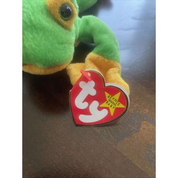 Original Ty Beanie Baby SMOOCHY The Frog Style 4039 1997 - Picture 2 of 9